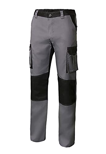 VELILLA 103020B Pantaloni Bicolore Multitasche, Grigio E Nero, 44 IT