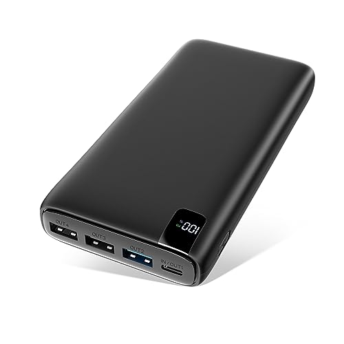 A ADDTOP Power Bank 26800mAh, Batteria Esterna 22,5W Ricarica Rapida Caricabatteria Portatile PD3.0 QC4.0 con Display Digitale LED e 4 Porte, 1 USB C Input&Output, 3 USB A per Smartphone Tablets