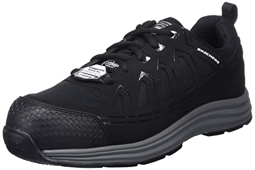 Skechers Malad Ii Esd Composite Safety Toe, Scarpe da lavoro Uomo, Nero, 43 EU