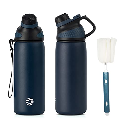 Fjbottle Borraccia Termica con Tappo magnetico 1L, 800ml, 600ml, 400ml Bottiglia Termica per Bambini - Senza BPA/Senza Perdite Borracce acciaio inox per Scuola, Sport, Palestra, Ciclismo