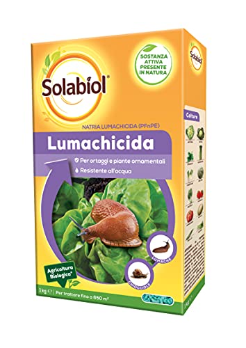 Solabiol Lumachicida PFnPE Biologico a base di Fosfato Ferrico, 1 Kg