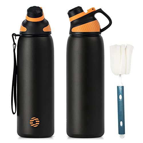 Fjbottle Borraccia Termica con Tappo magnetico 1L, 800ml, 600ml, 400ml Bottiglia Termica per Bambini - Senza BPA/Senza Perdite Borracce acciaio inox per Scuola, Sport, Palestra, Ciclismo