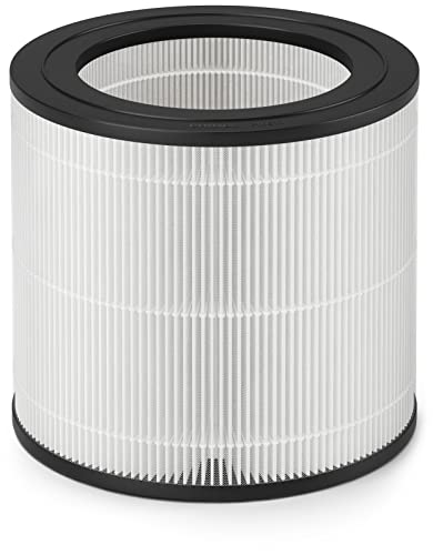 Philips Filtro di ricambio originale per il purificatore d'aria AC0650, NanoProtect HEPA, 12 mesi, indicatore a vita, nero/bianco (FY0611/30)