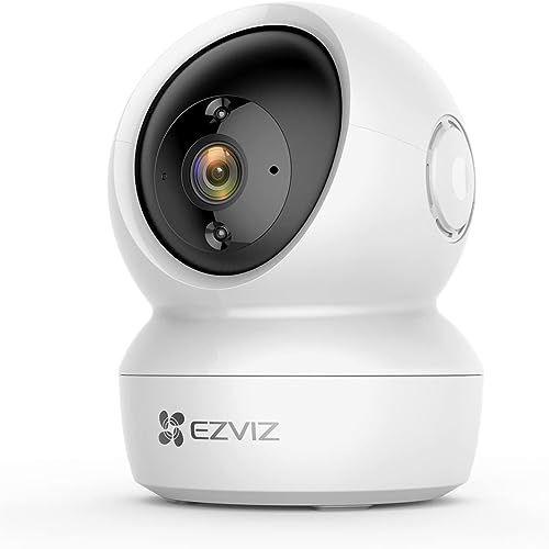 EZVIZ C6N Telecamera Wi-Fi Interno 1080p Videocamera Sorveglianza Interno Pan/Tilt/Zoom Compatibile con Alexa, Rotazione a 360°, Visione Notturna, Tracciamento del Movimento e Audio Bi-direzionale