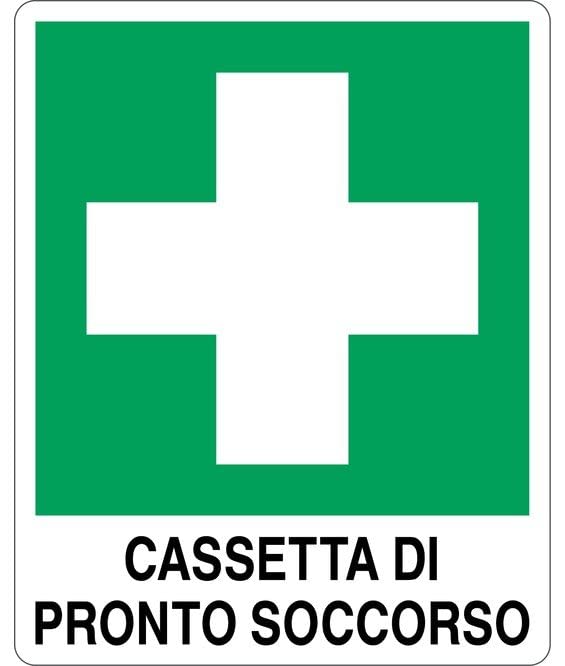 NEW CARTELLO SEGNALETICO - cassetta di pronto soccorso - Adesivo Extra Resistente, Pannello in Forex, Pannello In Alluminio (ADESIVO 20X31 CM)