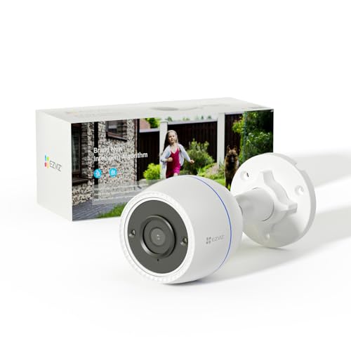 EZVIZ Telecamera Wi-Fi Esterno FHD 1080p, IP Videocamera di Sorveglianza con Visione Notturna a 30m, Rilevamento di Movimento, Funziona con Alexa Modello C3TN