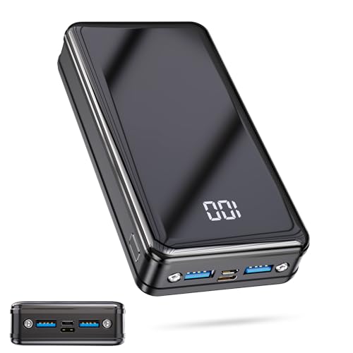 Power Bank 24000mAh con 3 Uscite e 2 Ingressi Ricarica Rapida 22.5W Caricabatterie Portatile con USB C,Carica Batterie Portatile per Cellulare con Torcia, Powerbank Potente per iphone,Xiaomi,Samsung