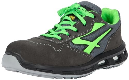 U-Power RL20036 RedLion Point S1P SRC - Scarpe antinfortunistiche con suola Infinergy, Puntale in alluminio, Grigio/Verde, 44 EU