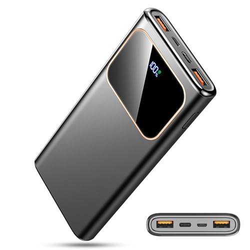 Power Bank 10000mAh, 22.5W Ricarica Rapida Powerbank per iPhone 16/15/14/13/12/11 Samsung Xiaomi Huawei etc, Cellulare Caricatore Portatile con USB-C Ingressi e Uscite Compatibile con Android iOS 2024