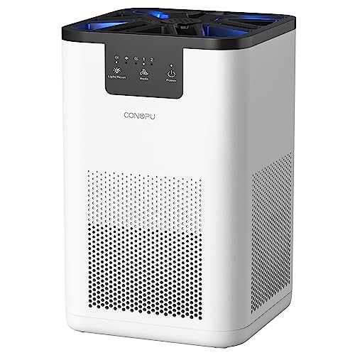 CONOPU Purificatore D'aria con Filtrazione a 3 Stadi, Purificatore Aria Portatile, Air Purifier la Quiete, Depuratore Aria con Funzione di Aromaterapia, Purificatore Aria Elimina Odori