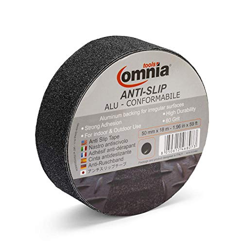 OMNIA TOOLS Anti Slip Alu Conformabile Nastro Antiscivolo x superfici irregolari | 50mm x 18m