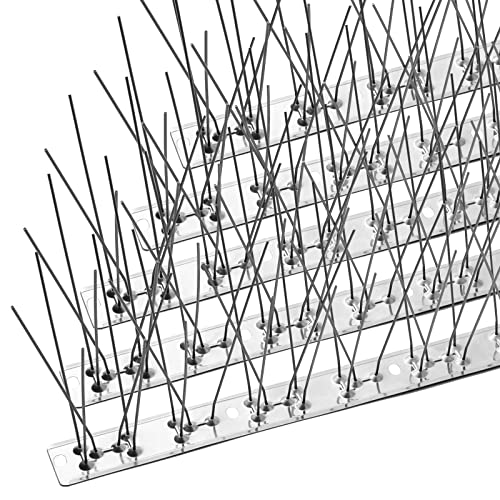 OFFO Dissuasori Piccioni,Spuntoni per Piccioni adesivi in Acciaio Inox,Dissuasori per piccioni balcone,Dissuasore Piccioni per Le Recinzioni dei Tetti,Punte per Piccioni lunghezza 78cm.