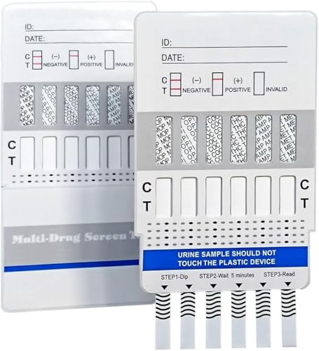 2 x One+Step, test rapido antidroga (test multi-droga a 7 parametri). Per cocaina, cannabinoidi, metanfetamina, oppiacei, anfetamina, EDDP, benzodiazepine. Confezione da 5 pezzi