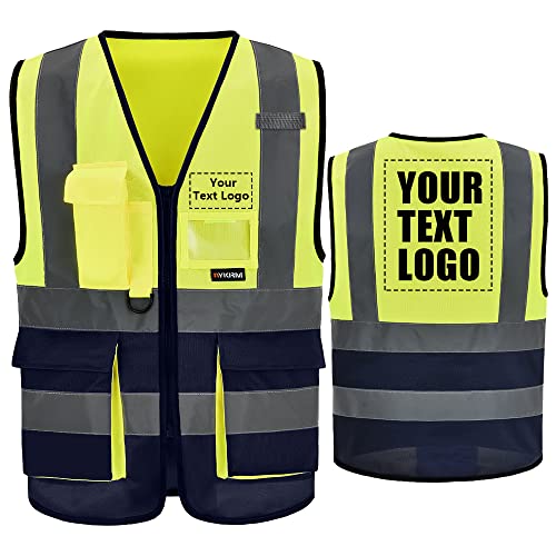 AYKRM 21 couleurs gilet lavoro catarifrangente alta visibilita con tasche e stampa staff personalizzata